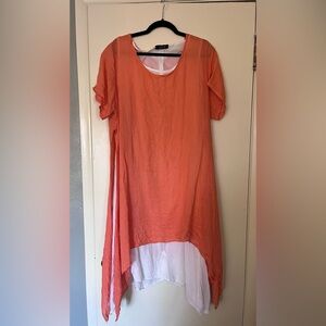 Saga Linen Two Piece Dress - Size XL